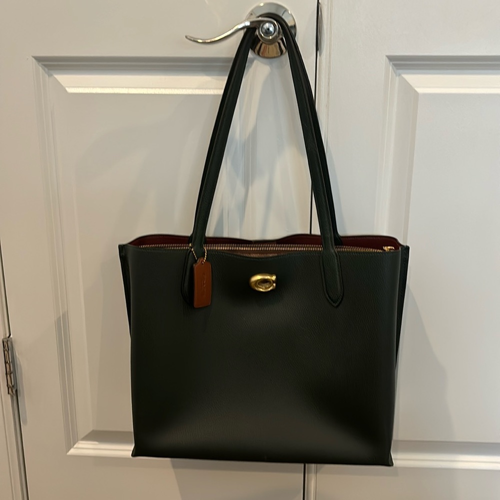 Coach Willow leather tote - dark green